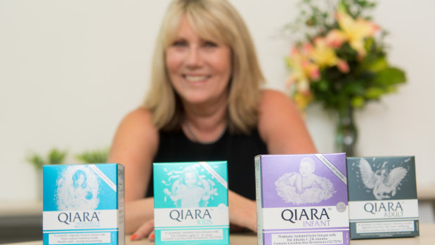 Helen Lyon with Puremedic's Qiara products. 