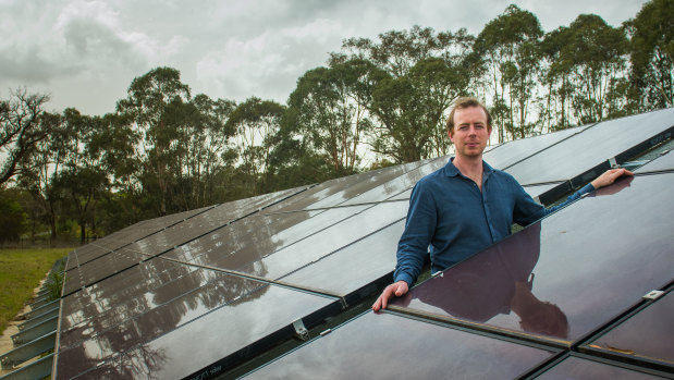SolarShare principal executive officer, Lawrence McIntosh, who is head of a new community solar farm to be built in Majura.