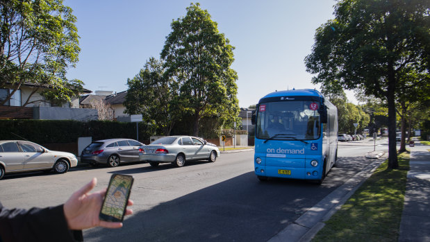 Passengers can use apps on their mobile phones to book buses.