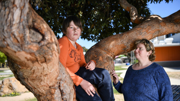 Kayne Rutherford and his stepmother Donna Rutherford.