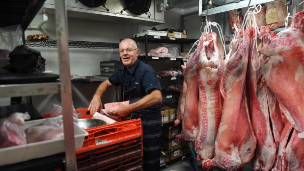 Butcher Ross Smith says he can barely keep up with the demand for mince and chicken. 