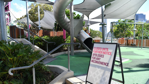 The slight easing of restrictions in Queensland does not extend to playgrounds.