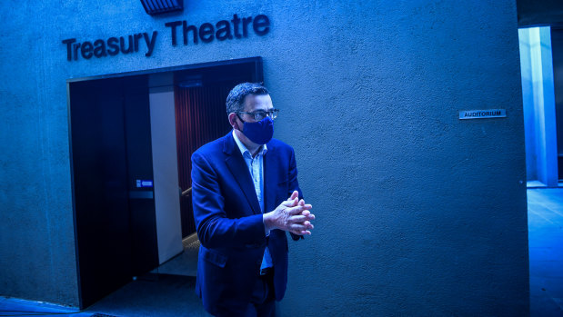 Premier Daniel Andrews after Friday's press conference.