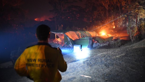 Homes were destroyed at Mount Tomah on Sunday night.