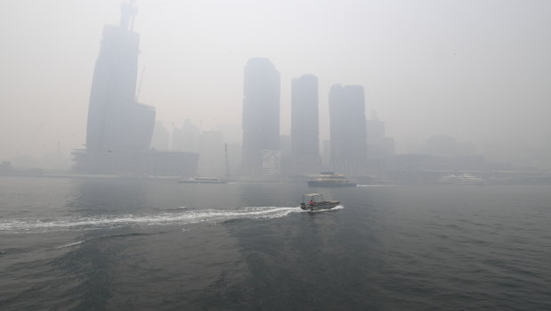 Smoke in Sydney today.