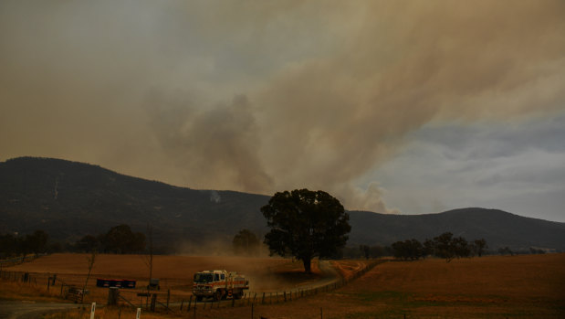 The Orroral Valley fire has been burning near Canberra this week and threatened to cross into the NSW border on Friday.