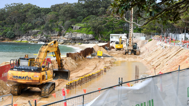 Shark Bay at Nielsen Park will be closed for a second summer because of delays in rebuilding the seawall.