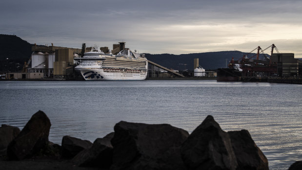 Ruby Princess Cruise Ship docked in Port Kembla.