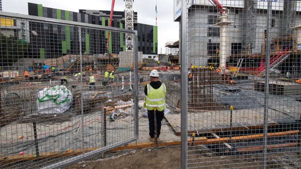 Construction has continued in Melbourne during the coronavirus crisis but the pipeline for future projects has been reduced.