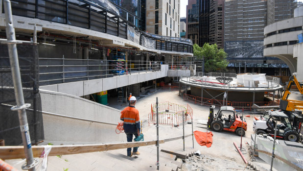 The MLC Centre redevelopment is among the projects that the CFMMEU has inspected over safety issues.