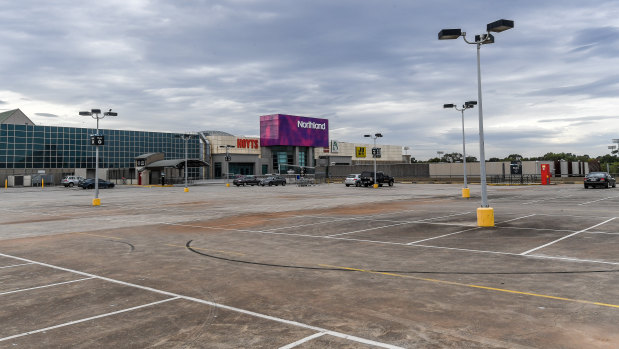 The deserted car park at Melbourne's Northland shopping centre. Vicinity owns a 50 per cent stake in the mall.