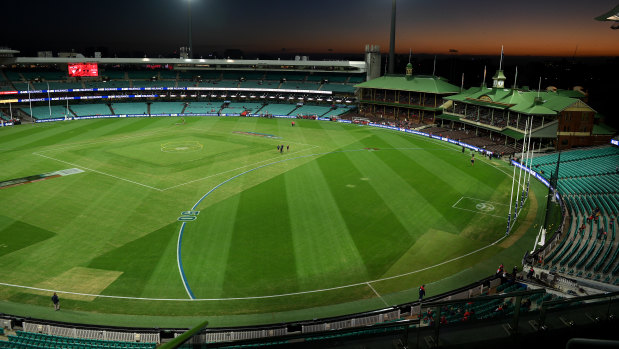 The AFL believes a drop-in cricket wicket at the SCG will improve the look of their game in NSW.