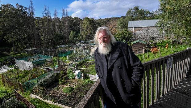 Peter Barber has tended a plot at the gardens for more than three years.