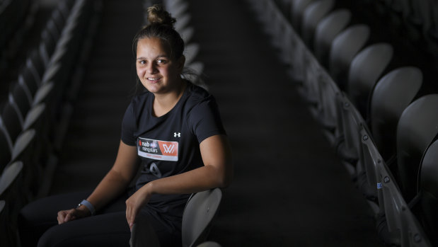 Family business: Danielle Ponter has joined the Crows.