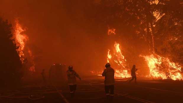 Gospers Mountain fire at Bilpin on Saturday.