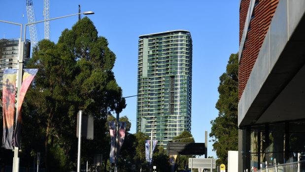 The 36-storey Opal Tower was completed in August. 