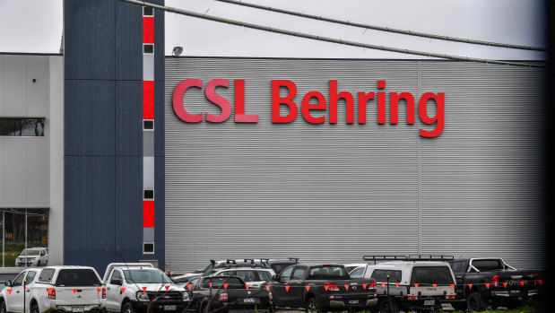 CSL Behring's production facilities in Broadmeadows, Victoria. CSL will be key to onshore manufacturing of COVID-19 vaccines after a heads of agreement was signed with the Australian government. 