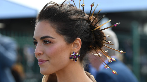 Actress Olympia Valance at the Caulfield Cup