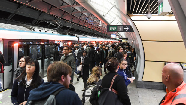 The metro train line averaged more than 72,000 passengers a day during the working week.