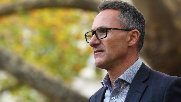 Greens leader Richard Di Natale said a bold approach was needed to weather the "economic storm" now facing the nation.
