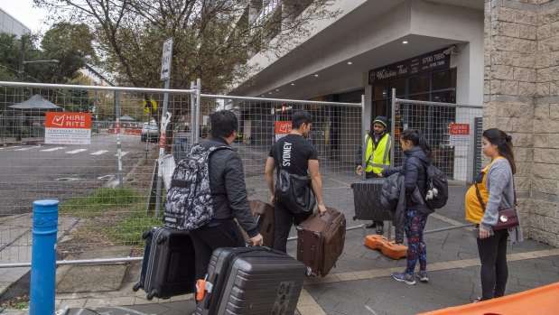 The residents had to arrange temporary accommodation after they were told to leave their homes on Friday night. 