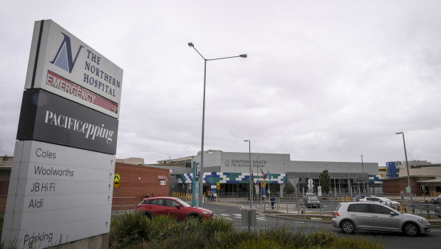 Police and security guards were injured during a brawl outside the Northern Hospital in Epping.