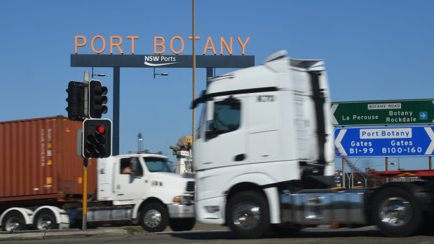 Trucks carried a greater proportion of containers to Port Botany last year than in 2017.