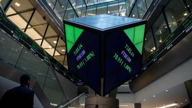 Markets wait and watch: The main entrance at London Stock Exchange.
