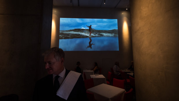 A video work by Shaun Gladwell on display at Di Stasio Citta.