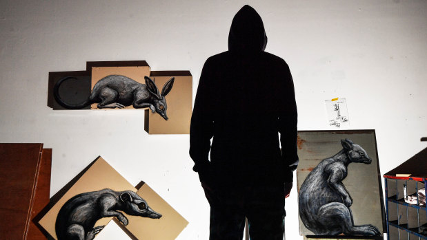 Famous Belgian street artist ROA travels the world creating large-sale murals of plants and animals.