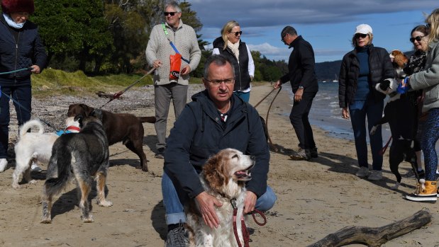 Mitch Geddes, a spokesman for Pittwater Unleashed, supports the off-leash dog area proposed for Station Beach. 
