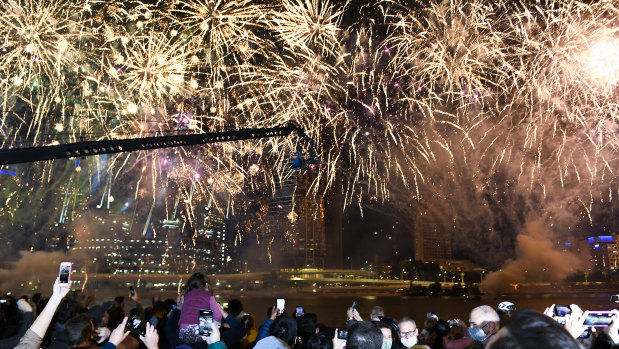 The fireworks display after Brisbane was announced as the host city of the 2032 Olympics.