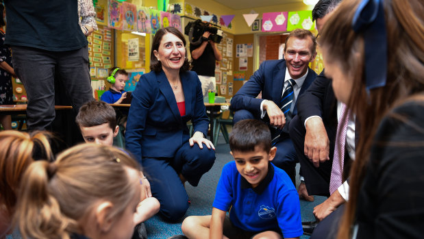 Premier Gladys Berejiklian and Education Minister Rob Stokes announced the funding during a visit to Seven Hills North Public School.