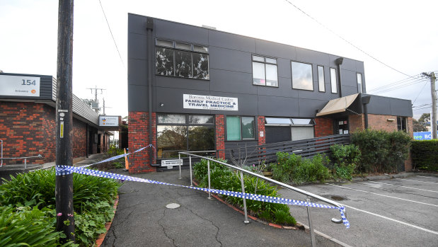 A man was found unconscious in a fire at Boronia Medical Centre.