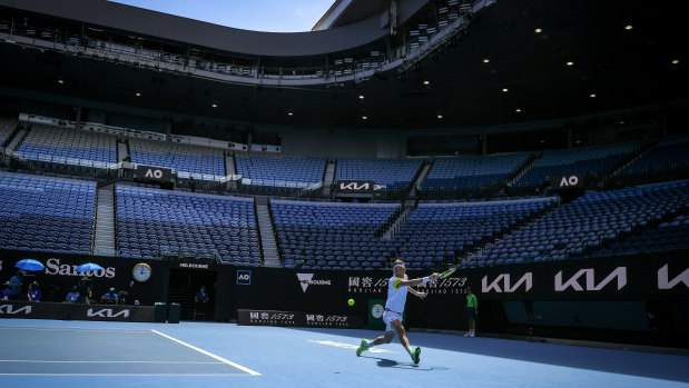 The Australian Open continued without fans on Saturday.