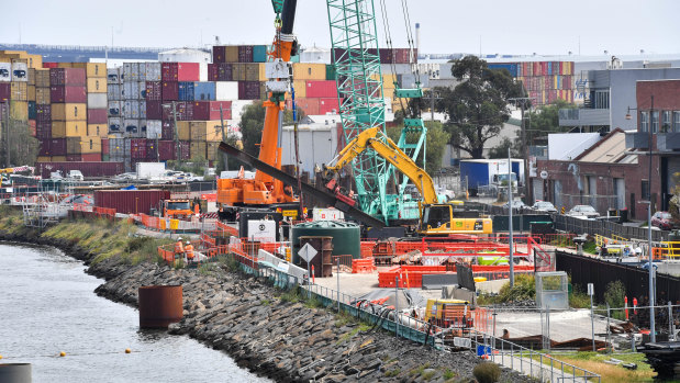 The West Gate Tunnel construction.