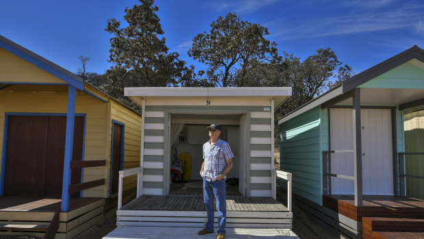 Beach box owner Geoff Kennedy  is annoyed about being charged the waste services levy.