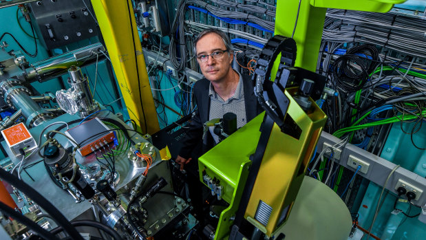 Michael James is using the synchrotron to do crystallography - shooting super-high-purity light at tiny crystals - to image how antibody therapies stick to the virus that causes COVID-19. 