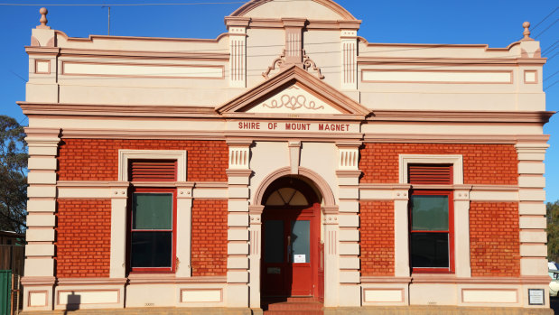 The Shire of Mt Magnet offices reflect the town's long history in WA.