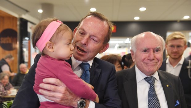 Not everyone seemed interested in Tony Abbott and John Howard's tour of Warringah Mall ahead of the federal election.
