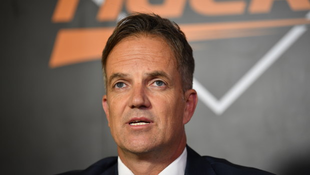 Back in business: Wests Tigers CEO Justin Pascoe has plenty to catch up on.