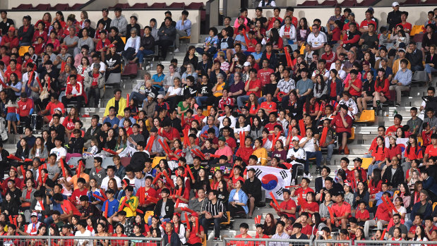 There was a large Korean contingent among the 1652 at the Queensland Sports and Athletics Centre.