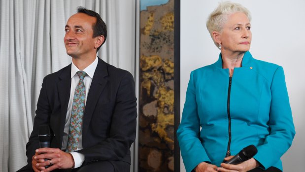 Liberal candidate Dave Sharma and independent Kerryn Phelps.