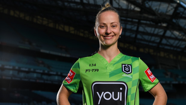 Trailblazer: Belinda Sharpe will co-referee the Brisbane-Canterbury match at Suncorp Stadium on Thursday night.