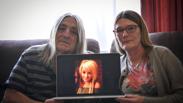 Grieving father Michael Dent and his partner Mary Burnell.