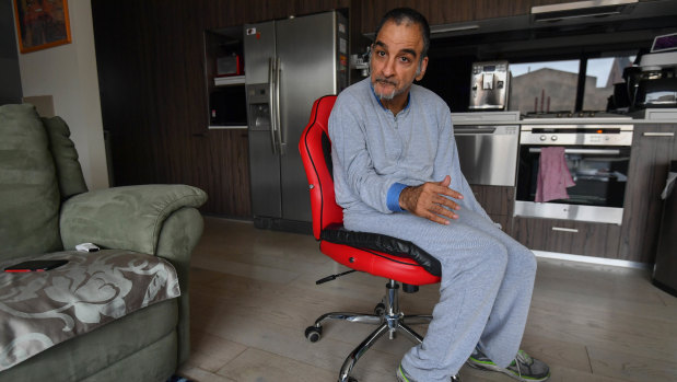 Christian Astourian, stranded in his apartment for four days after flooding stopped the lifts working.