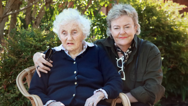 Shirley Garnock, pictured with her daughter Penny, had to move to a home in Pambula. 