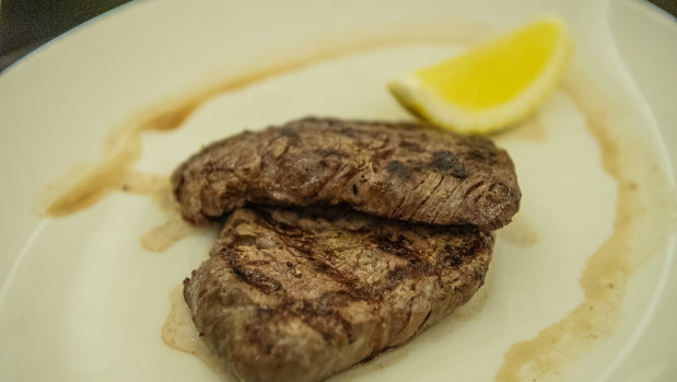Rockpool's Fillet 'Minute Style' drizzled with Cafe De Paris Butter.