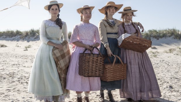 From left: Emma Watson, Florence Pugh, Saoirse Ronan and Eliza Scanlen in the Little Women remake, which is due for release on New Year's Day.