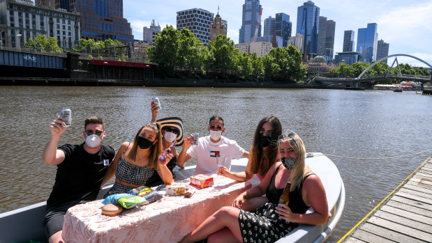 GoBoat has been fully booked all week as Melburnians take advantage of the sun and relaxed COVID-19 restrictions.